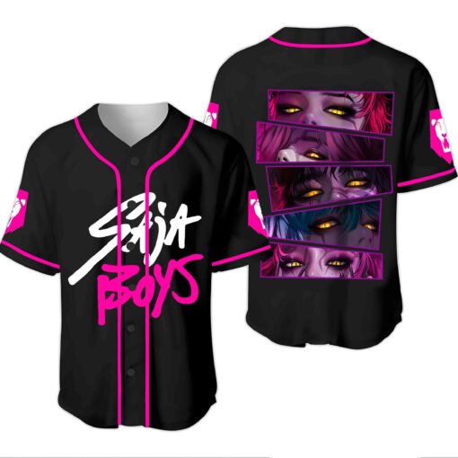 Kpop Saja Boys Baseball Jersey, Kpop Demon Hunters Baseball Shirt, Kpop Demon Hunters Merch | Adult & Kids Sizes