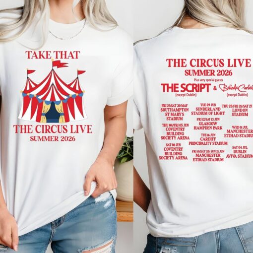 Comfort Colors® Take That Circus Live Summer Tour Shirt, 2026 Concert Tour Merch, Gift for Fan