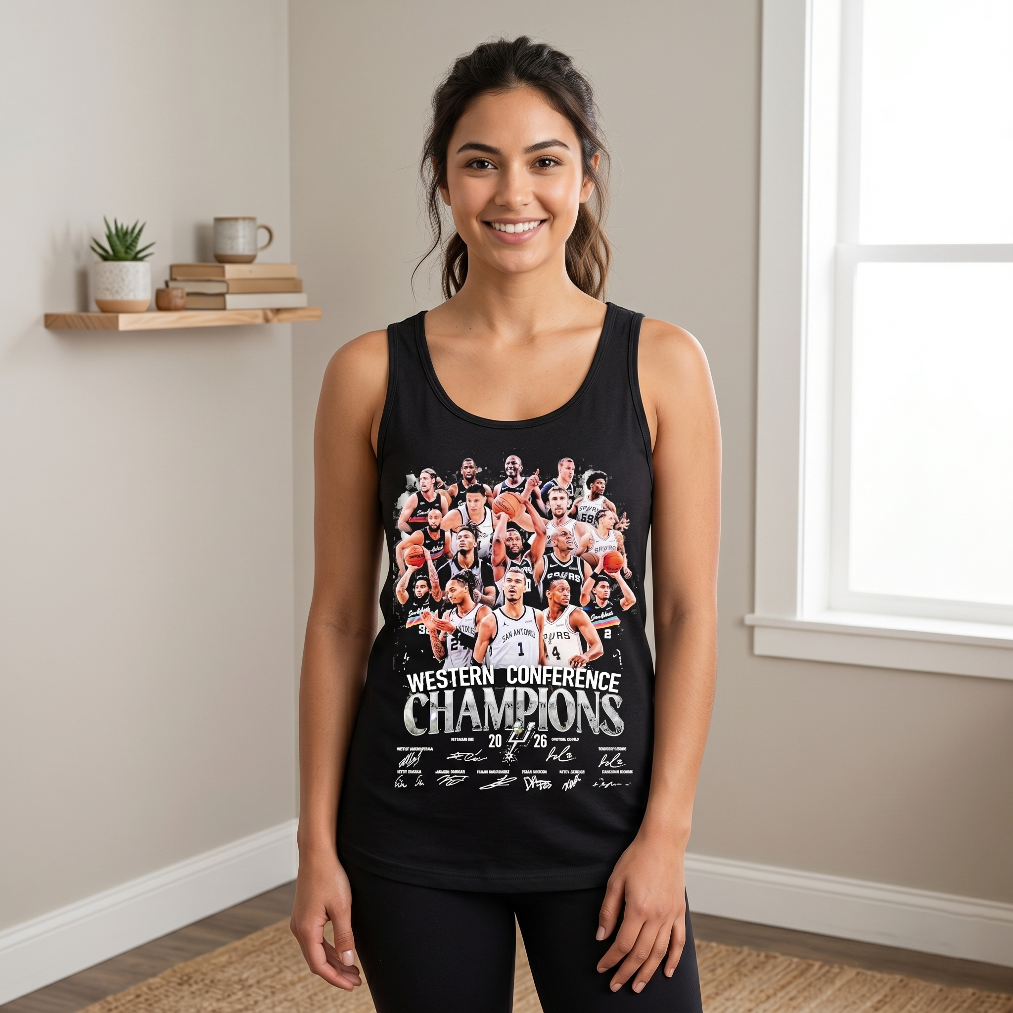 San Antonio Spurs Shirt 2026 Western Conference Champions Tee Victor Wembanyama Bootleg T-Shirt Retro Basketball Graphic Crewneck Gift for Spurs Fan (1)
