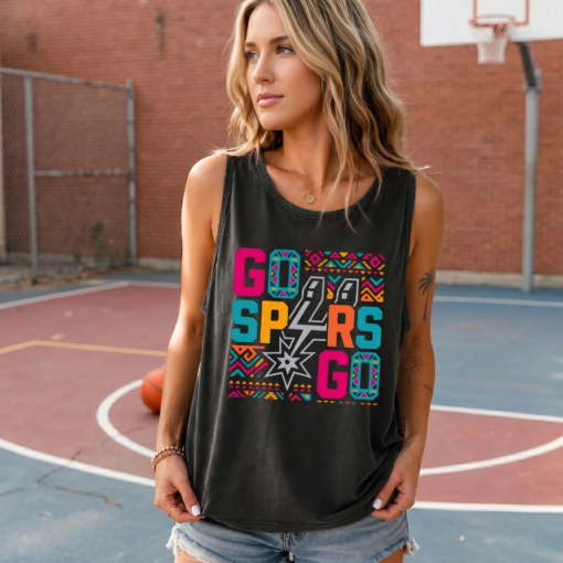 Vintage Spurs Tank Top, San Antonio Basketball Game Day Shirt