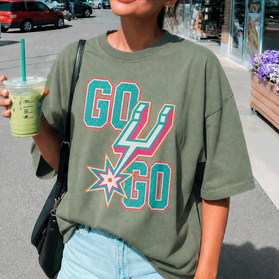 Vintage Go Go Shirt, San Antonio Basketball Fan Tee, Spurs Game Day Shirt, Retro Basketball Team Spirit Gift (2)