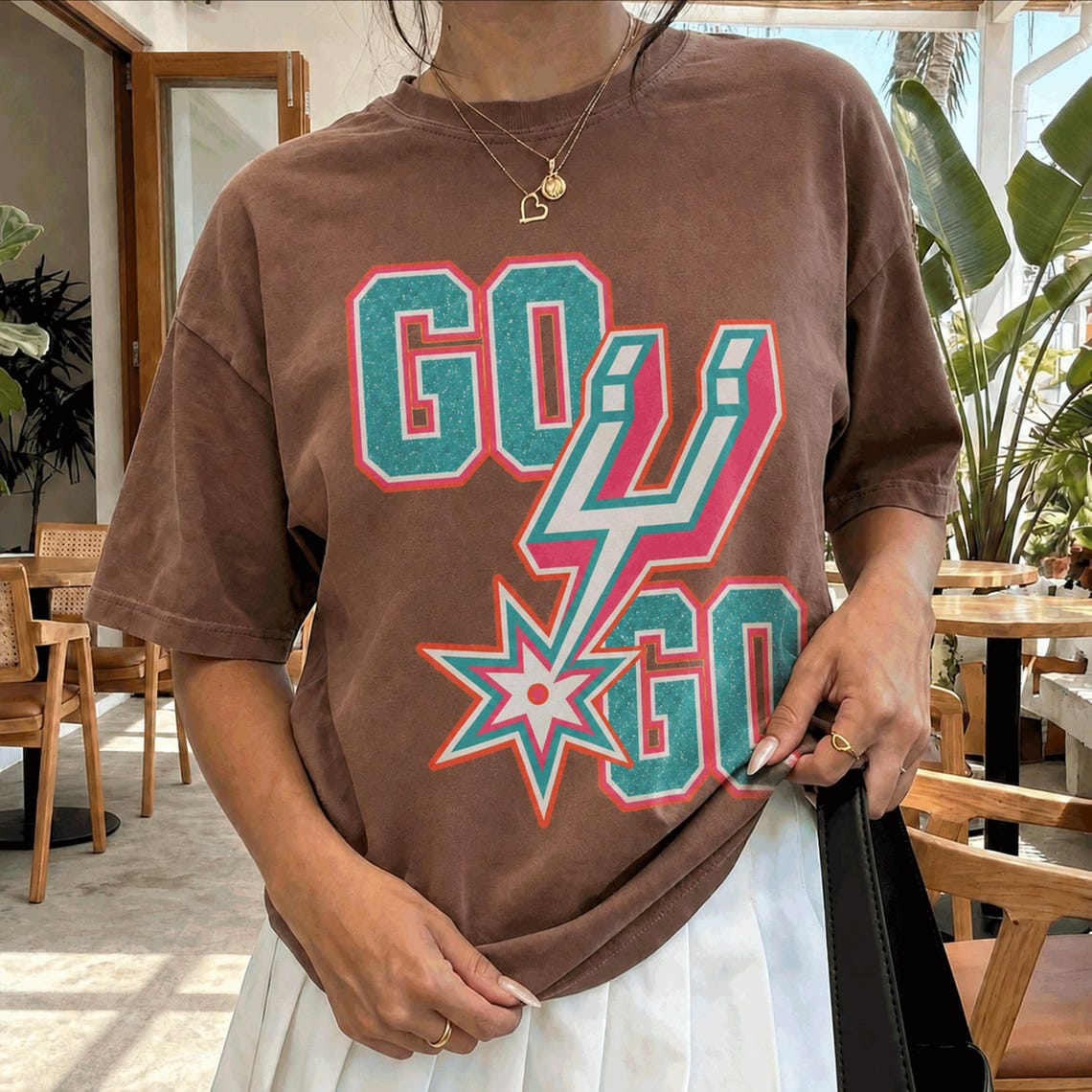 Vintage Go Go Shirt, San Antonio Basketball Fan Tee, Spurs Game Day Shirt, Retro Basketball Team Spirit Gift (3)