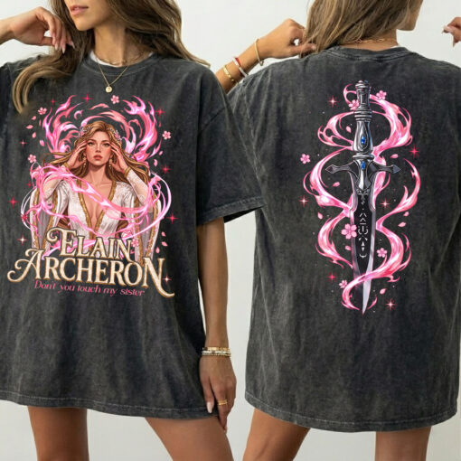 Elain Archeron ACOTAR 6 Vintage Wash T-Shirt, Azriel Truth-Teller Tee, ACOTAR Series Maasverse Sweatshirt, SJM Merch Gift