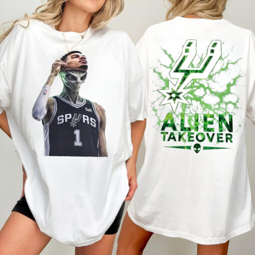 Vintage Wemby Alien Takeover T-Shirt, San Antonio Spurs Shirt, Go Spurs Go, Basketball Game Day Gift