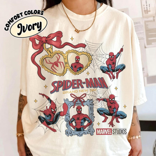 Coquette Spider-Man Brand New Day Shirt, Tom Holland Spidey Tee, Spiderman Marvel Shirt, MCU Avengers Spiderman Matching Tee