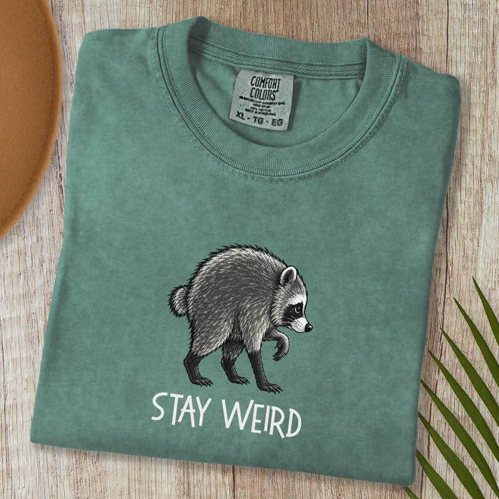Jimothy Raccoon Shirt, Stay Weird Shirt, Seattle Short Spine Raccoon T-Shirt, Animal Lover Gift, Viral Raccoon Meme (1)