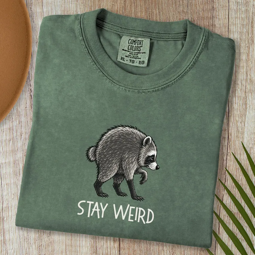 Jimothy Raccoon Shirt, Stay Weird Shirt, Seattle Short Spine Raccoon T-Shirt, Animal Lover Gift, Viral Raccoon Meme (6)