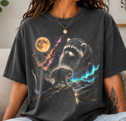 Jimothy Raccoon Shirt, Viral Seattle Feral Legend Comfort Colors Tee, Retro Jimothy Moon Graphic Tshirt, Round King Cottagecore Animal Tee