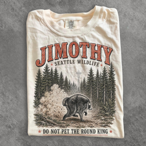 Vintage Jimothy Raccoon Shirt, Viral Seattle Raccoon Tee, Funny Round King T Shirt, Vintage Pacific Northwest Wildlife, Retro Comfort Colors Tee