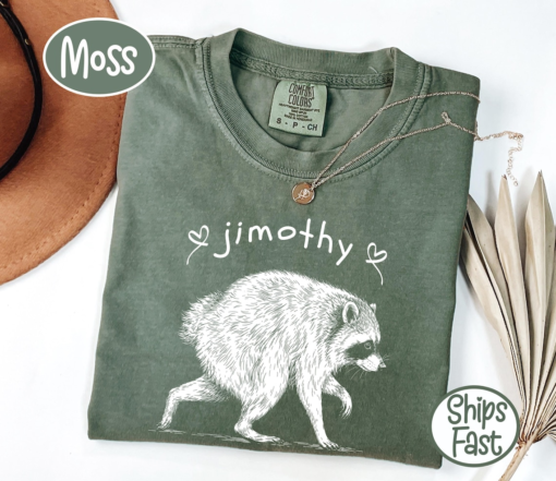 Jimothy Raccoon T-Shirt, Seattle Short Spine Raccoon Gift, Viral Animal Meme Graphic Tee, Cute Raccoon Lover Shirt