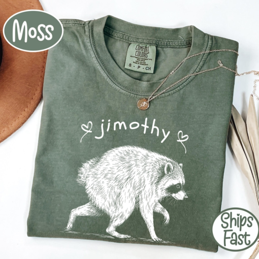 Jimothy Raccoon T-Shirt, Seattle Short Spine Raccoon Gift, Viral Animal Meme Graphic Tee, Cute Raccoon Lover Shirt