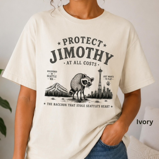 Protect Jimothy Shirt, Jimothy Seattle Raccoon Tee, Raccoon Graphic T-shirt, Viral Seattle Mem, Funny Shirt