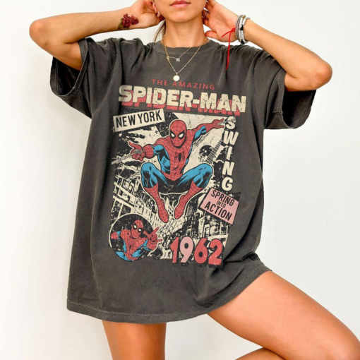 Vintage Amazing Spider-Man Shirt, Retro Marvel Comics Cover Tee, MCU Fan Gift, Spiderman 90s Graphic Tee, Marvel Trip Tee