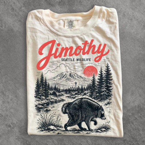 Vintage Jimothy Raccoon Shirt, Viral Seattle Raccoon Tee, Funny Round King Shirt, Vintage Pacific Northwest Wildlife Tee