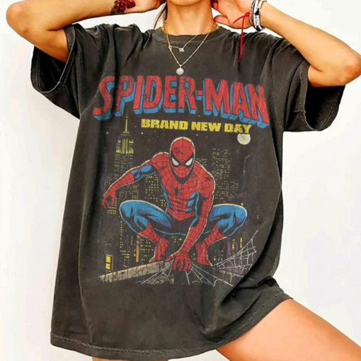 Vintage Spider Man Brand New Day Shirt, Retro Spiderman Comic Cover Graphic Tee, Marvel Superhero Comic Book Unisex T-Shirt