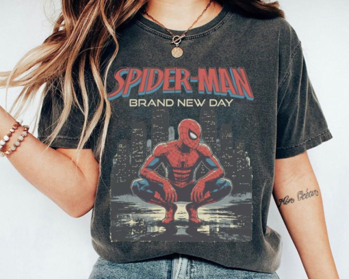 Vintage Spider-Man Brand New Day Shirt, Spider Man Comic Cover T-Shirt, Marvel Superhero Graphic Tee, MCU Fan Gift