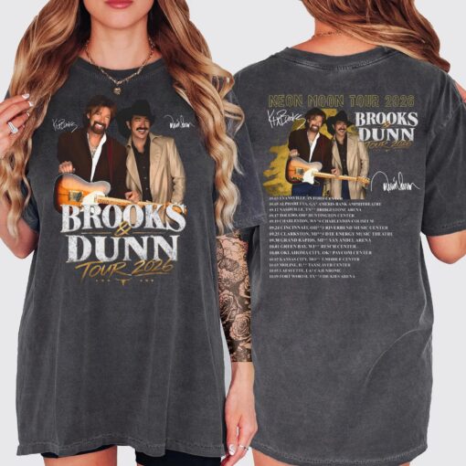 Brooks And Dunn Tour 2026 Shirt, Neon Moon Concert 2026 T-Shirt, Country Music Graphic Tee, Brooks And Dunn Merch