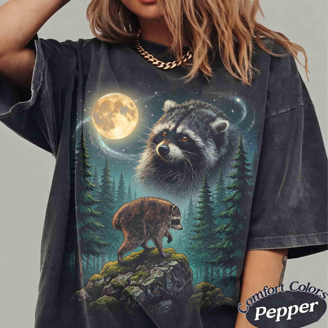 Vintage Jimothy Raccoon Shirt, Seattle Feral Legend Tee, Retro Moon Graphic T-shirt (1)