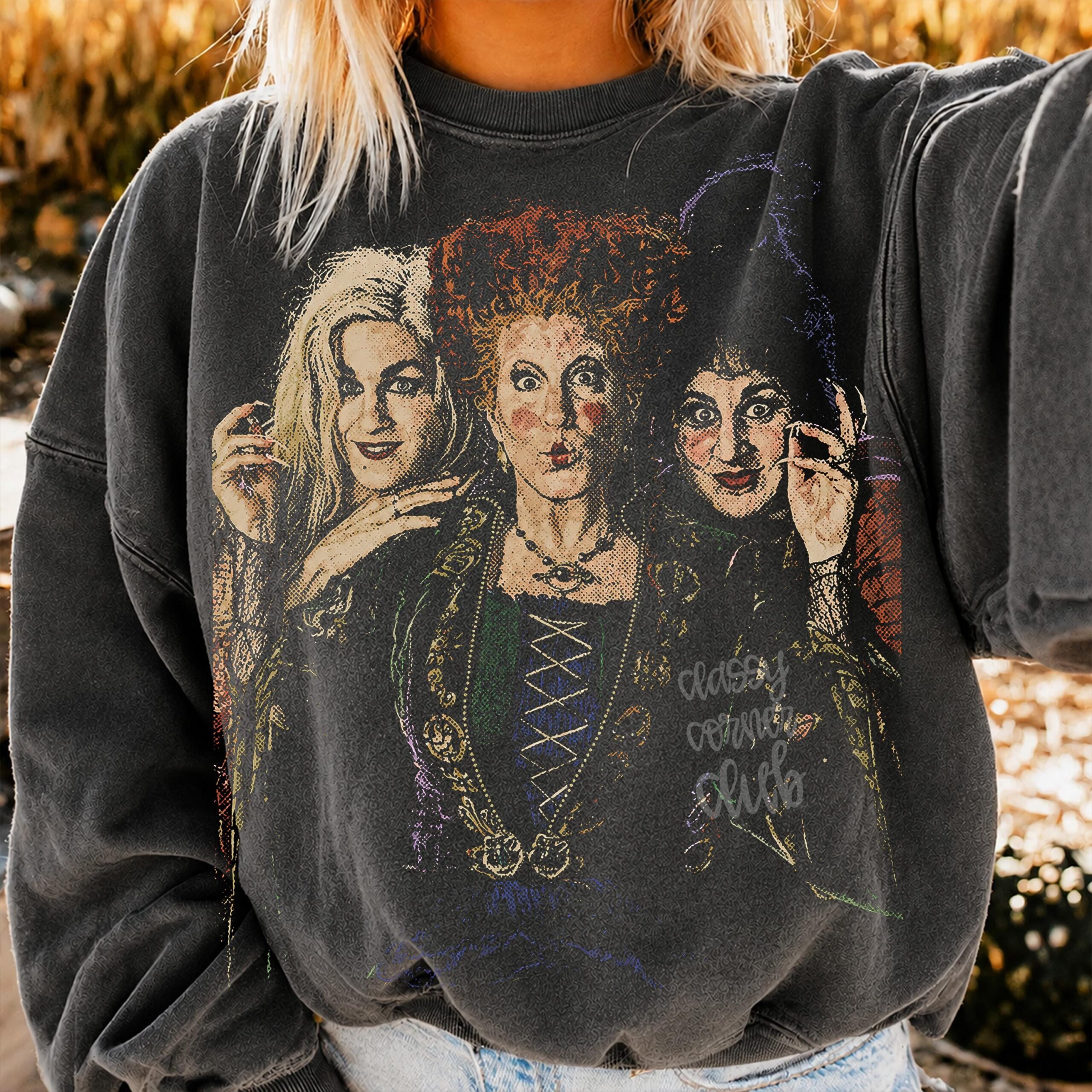 Retro 90s Hocus Pocus Sweatshirt, Vintage Halloween Hoodie, Horror Movie Tee, Spooky Season Gift