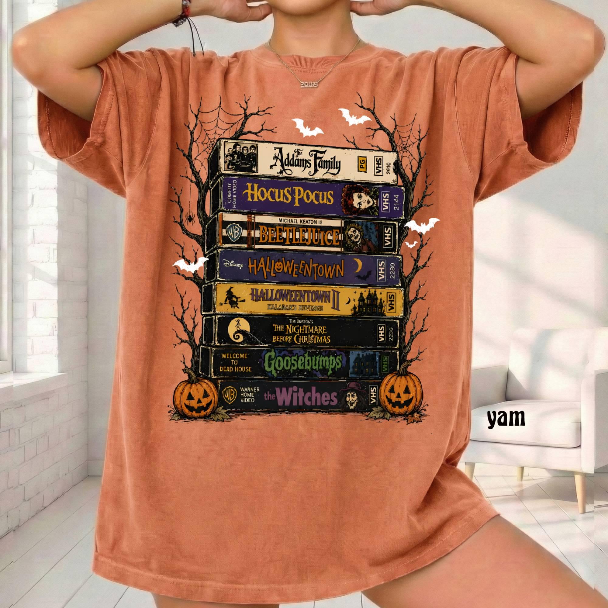 Vintage Halloween VHS Shirt, Retro Spooky Season Comfort Colors Shirt, Funny Halloween Movies Sweatshirt, Horror Halloween Gift