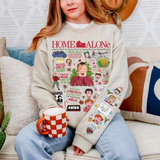 Vintage Home Alone Sweatshirt, Retro 90s Movie Family Matching Christmas Sweatshirt [FREESHIP US]