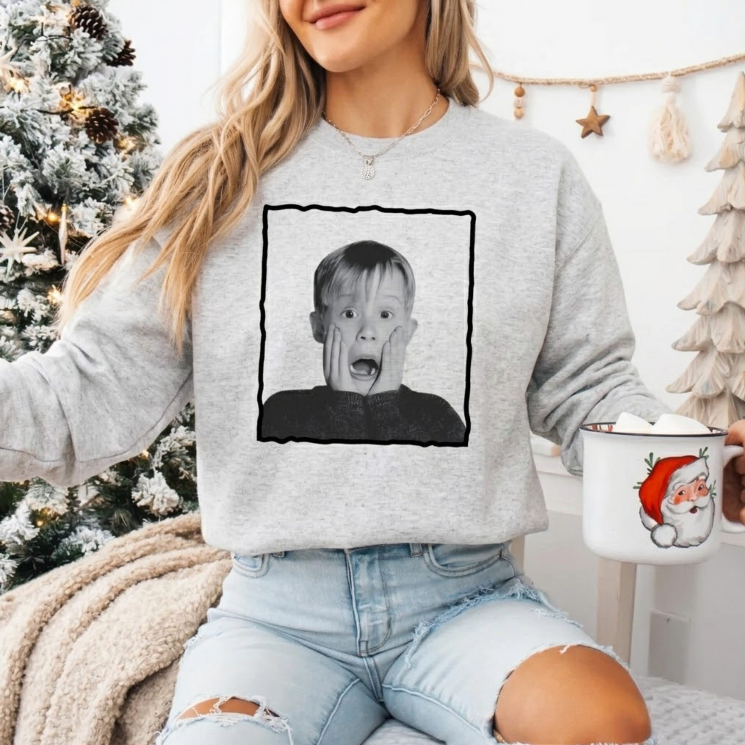 Vintage Kevin Mccallister Sweatshirt, Home Alone Christmas Hoodie, 90s Christmas Movie Tee, Xmas Gift [FREESHIP US]